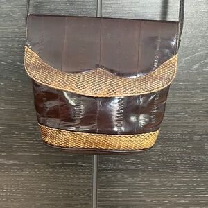 Vintage Eel Skin & Snake Leather 80’s Bag